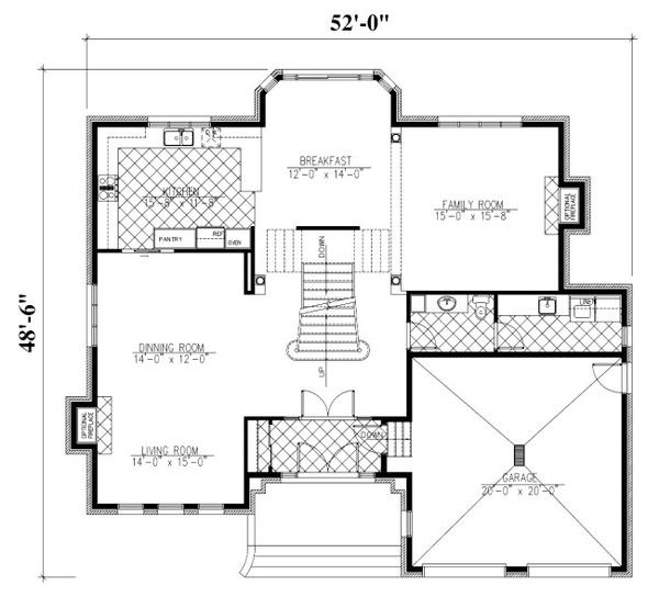 European Floor Plan - Main Floor Plan #138-333
