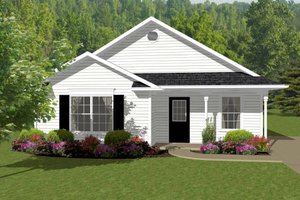 Cottage Exterior - Front Elevation Plan #14-239