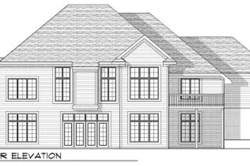 Home Plan - Exterior - Rear Elevation for Colonial House Plan #70-811 - 4 bed, 3 bath