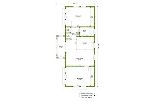 Floor Plan - Main Floor for Mediterranean House Plan #1106-102 - 2 bed, 1 bath