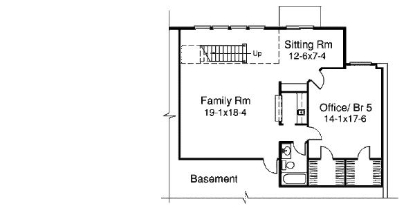 Home Plan - Traditional Floor Plan - Lower Floor Plan #57-277