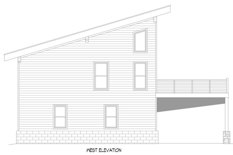 Dream House Plan - Exterior - Other Elevation 3 for Contemporary House Plan #932-1314 - 3 bed, 2.5 bath