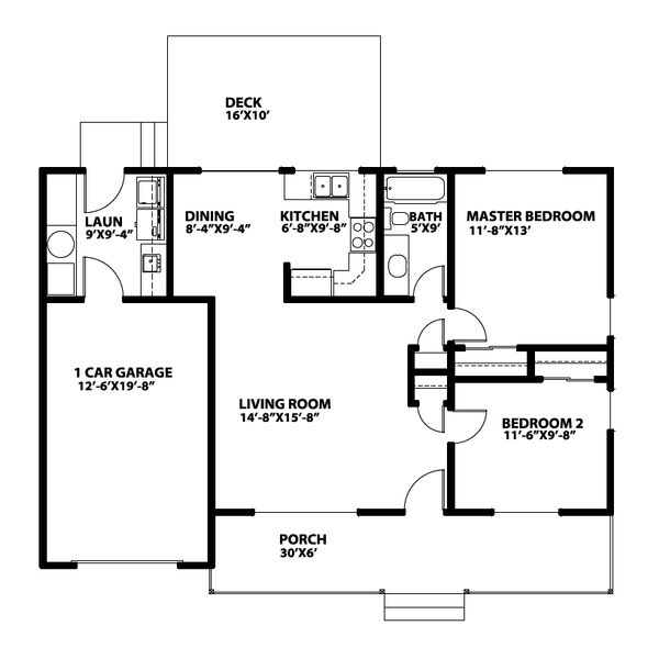 Cottage Floor Plan - Main Floor Plan #515-12