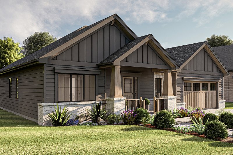 House Plan Design - Exterior - Other Elevation for Craftsman House Plan #455-219 - 3 bed, 2 bath