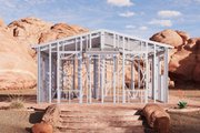 Adobe / Southwestern Style House Plan - 1 Beds 1 Baths 553 Sq/Ft Plan #1106-130 Exterior 