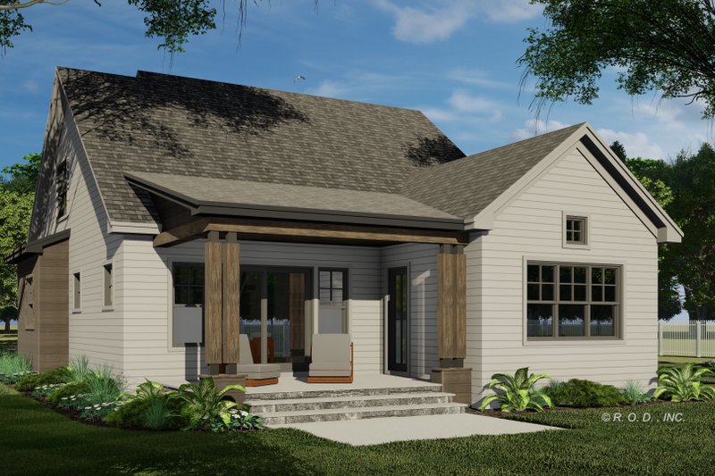 Home Plan - Exterior - Rear Elevation 1 for Traditional House Plan #51-1563 - 3 bed, 3.5 bath