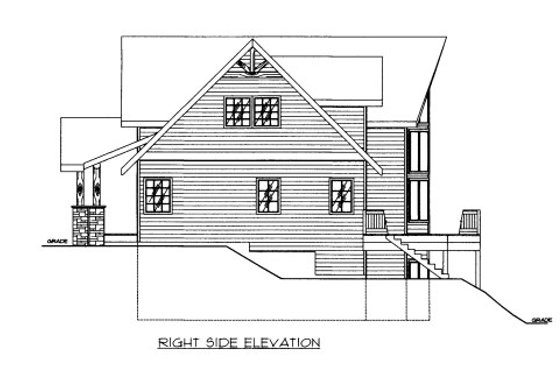 Exterior - Other Elevation for Bungalow House Plan #117-705 - 3 bed, 2.5 bath