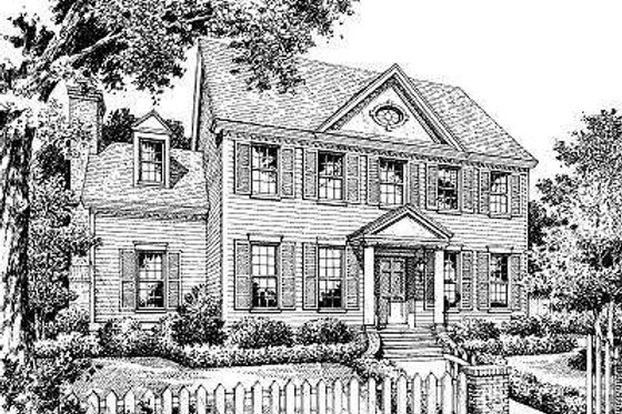Exterior - Other Elevation for Colonial House Plan #417-296 - 3 bed, 2.5 bath