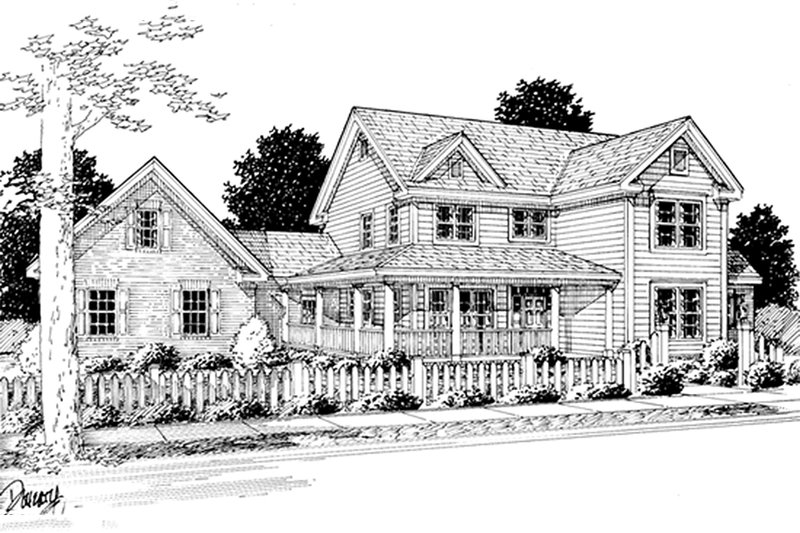 Architectural House Design - Farmhouse Exterior - Front Elevation Plan #20-239