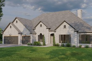 Exterior - Front Elevation 3 for Traditional House Plan #923-317 - 4 bed, 3.5 bath
