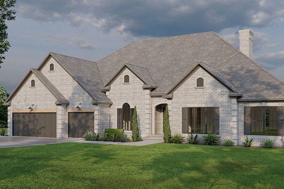 Exterior - Front Elevation 3 for Traditional House Plan #923-317 - 4 bed, 3.5 bath