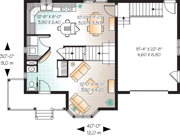 Home Plan - Traditional Floor Plan - Main Floor Plan #23-672