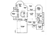 European Style House Plan - 5 Beds 4.5 Baths 4176 Sq/Ft Plan #52-119 