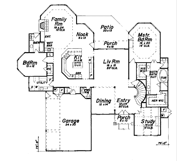 European Floor Plan - Main Floor Plan #52-119
