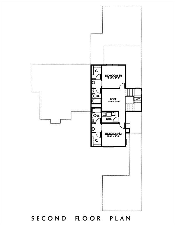 Cottage Floor Plan - Upper Floor Plan #449-12