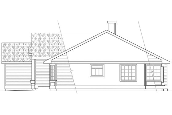 Exterior - Other Elevation 1 for Ranch House Plan #124-102 - 3 bed, 2 bath