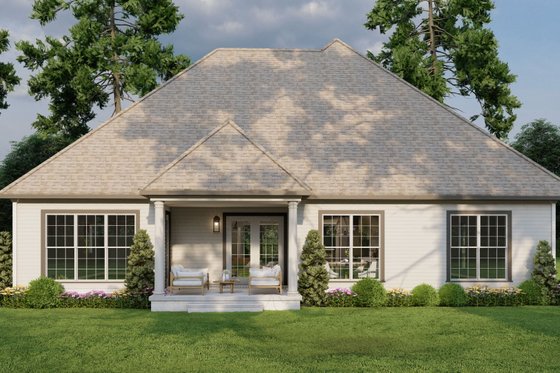 Exterior - Rear Elevation for Traditional House Plan #17-2454 - 3 bed, 2 bath