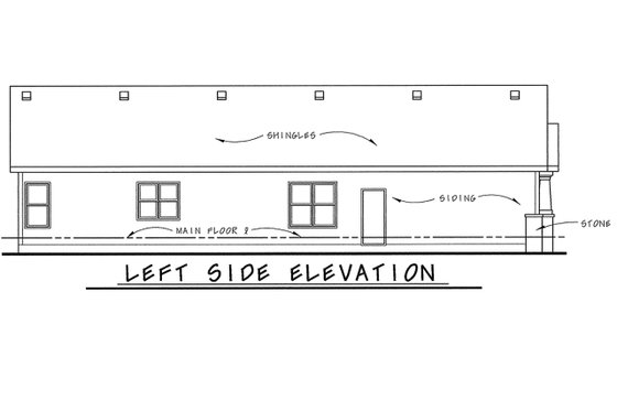 Exterior - Other Elevation for Bungalow House Plan #20-2139 - 2 bed, 2 bath