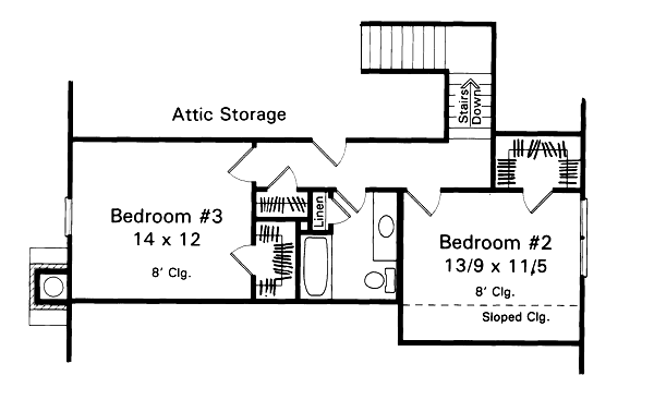 Dream House Plan - Country Floor Plan - Upper Floor Plan #41-143