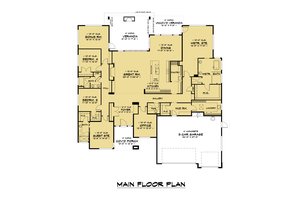 Floor Plan - Main Floor for Contemporary House Plan #1066-115 - 5 bed, 3.5 bath