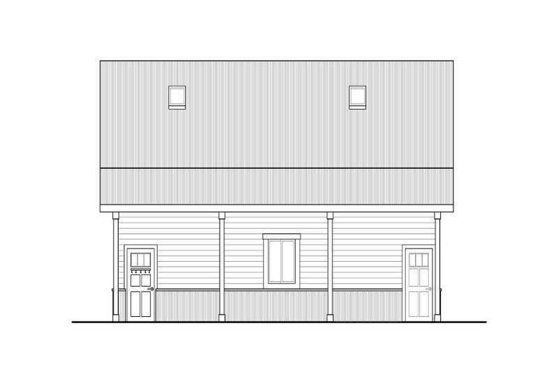House Plan Design - Exterior - Other Elevation 1 for Country House Plan #124-1329, 1 bath
