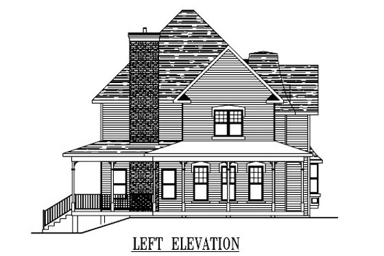 Exterior - Other Elevation 1 for Country House Plan #138-326 - 3 bed, 2.5 bath