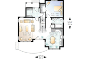 European Style House Plan - 3 Beds 2 Baths 1498 Sq/Ft Plan #23-390 
