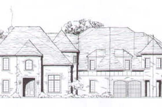 Exterior - Front Elevation for European House Plan #141-243 - 5 bed, 4.5 bath