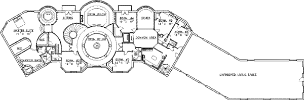 Classical Floor Plan - Upper Floor Plan #117-146