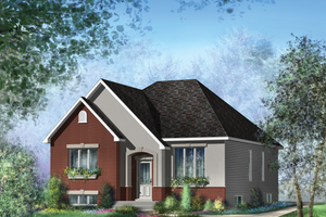 European Exterior - Front Elevation Plan #25-4650