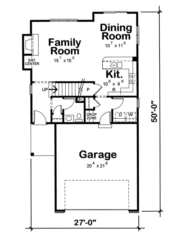 Home Plan - European Floor Plan - Main Floor Plan #20-1790