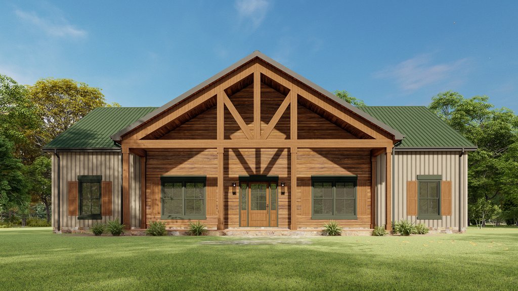 Exterior - Front Elevation 2 for Farmhouse House Plan #1092-67 - 3 bed, 2 bath