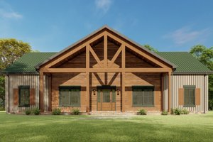 Exterior - Front Elevation for Farmhouse House Plan #1092-67 - 3 bed, 2 bath