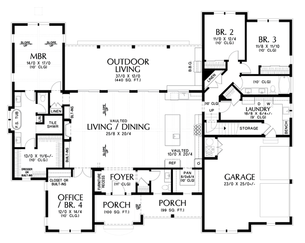 Dream House Plan - Country Floor Plan - Main Floor Plan #48-1142