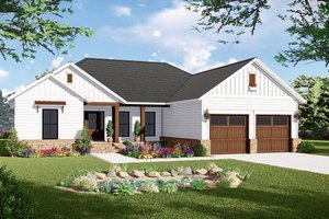 Country Exterior - Front Elevation Plan #21-454