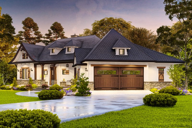 Home Plan - Exterior - Front Elevation 6 for Craftsman House Plan #54-707 - 3 bed, 2 bath