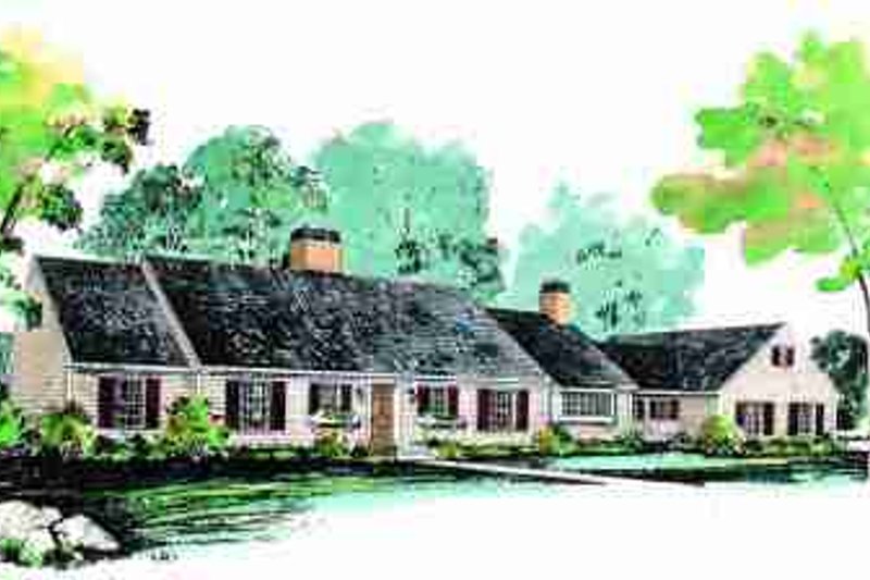 Home Plan - Traditional Exterior - Front Elevation Plan #72-300