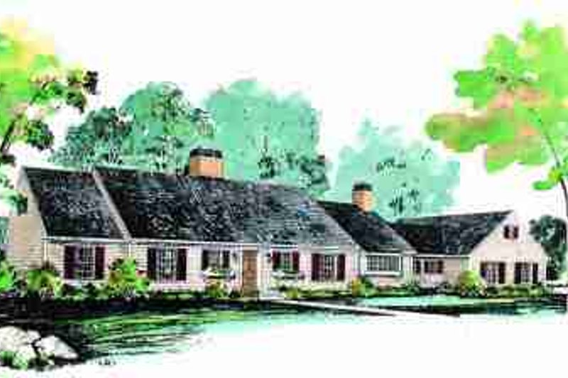 Dream House Plan - Traditional Exterior - Front Elevation Plan #72-300