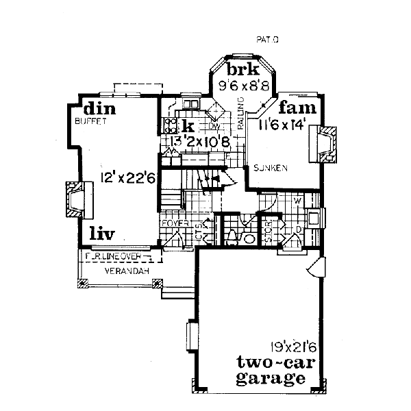 Traditional Floor Plan - Main Floor Plan #47-172