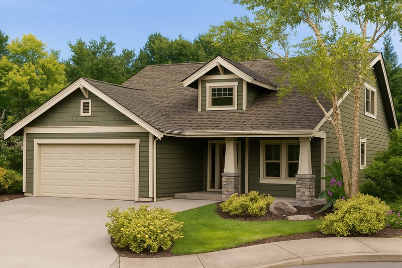 Home Plan - Exterior - Front Elevation 3 House Plan #124-692 - 3 bed, 2.5 bath