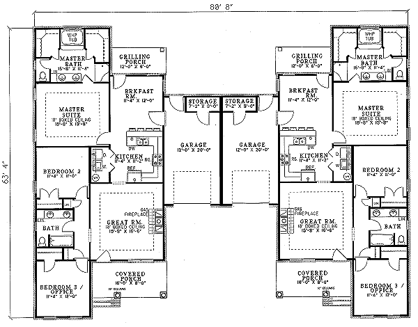 Southern Floor Plan - Main Floor Plan #17-1060