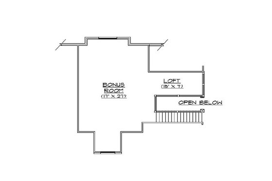 Floor Plan - Upper Floor for Bungalow House Plan #5-414 - 5 bed, 5.5 bath