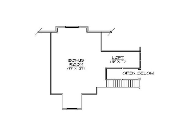 Bungalow Floor Plan - Upper Floor Plan #5-414