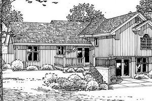 Exterior - Rear Elevation for Traditional House Plan #312-802 - 3 bed, 2.5 bath