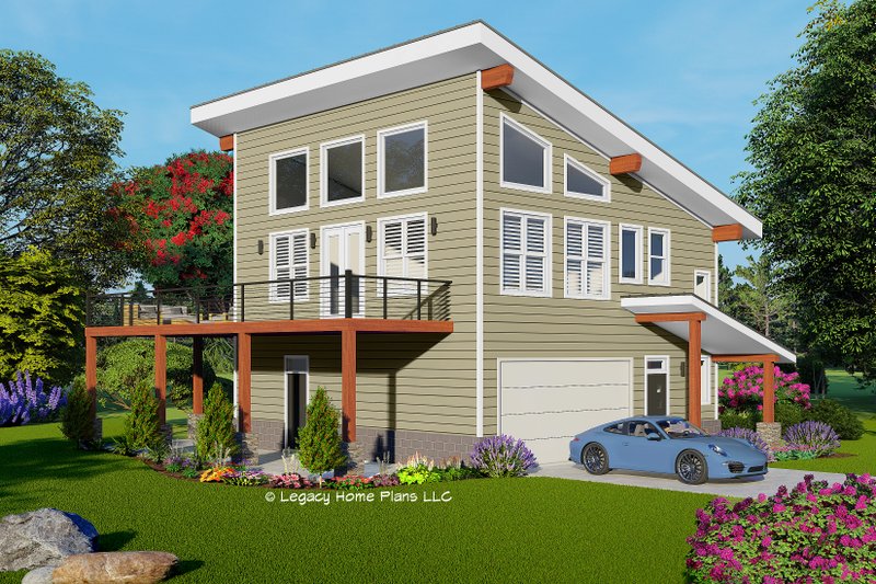 House Plan Design - Contemporary Exterior - Front Elevation Plan #932-918
