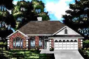 House Blueprint - European Exterior - Front Elevation Plan #40-115