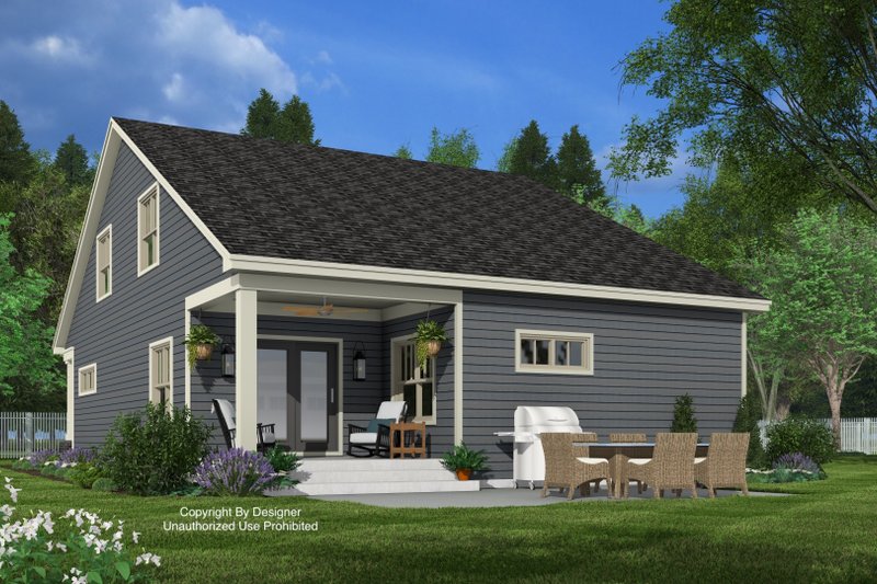 Home Plan - Exterior - Rear Elevation 1 for Craftsman House Plan #51-1553 - 5 bed, 4 bath
