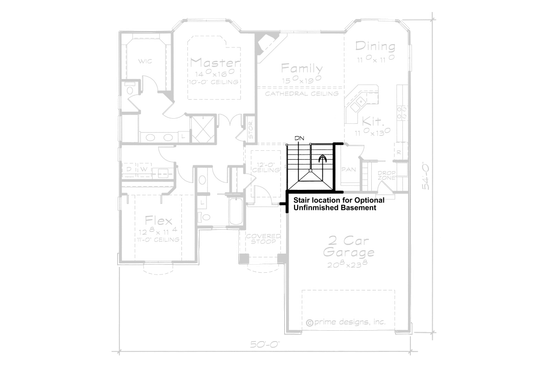 Floor Plan - Other Floor for Traditional House Plan #20-2100 - 2 bed, 2 bath