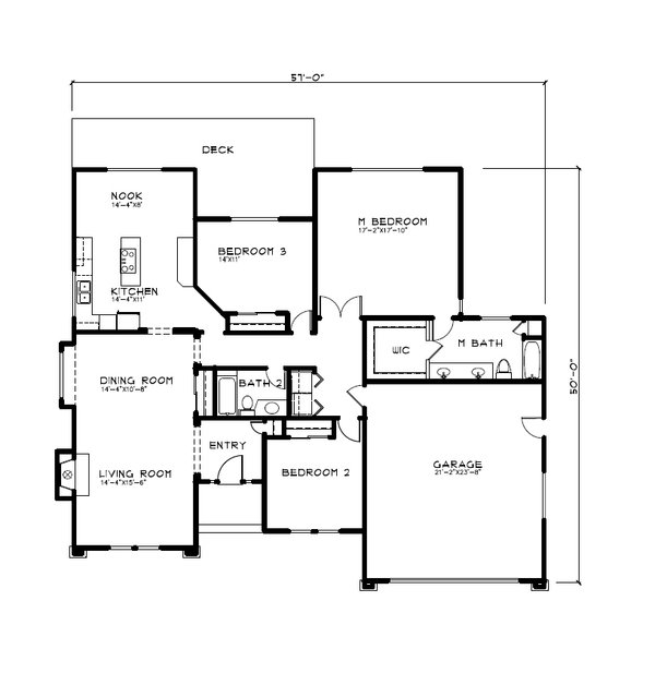 Modern Floor Plan - Main Floor Plan #515-66