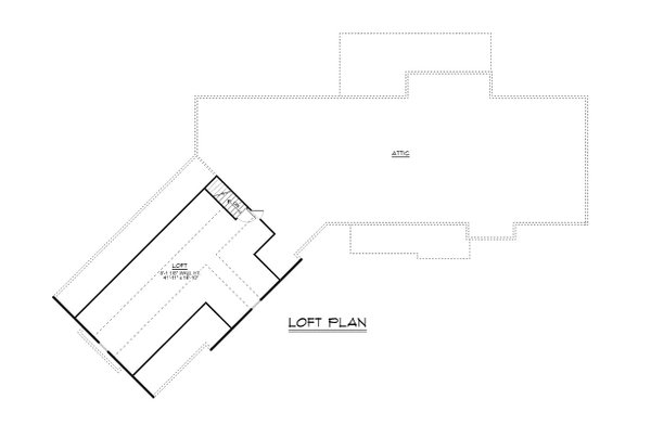 House Blueprint - Ranch Floor Plan - Upper Floor Plan #1064-214
